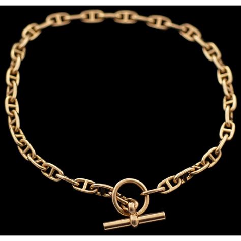 collier hermes chaine d'ancre or